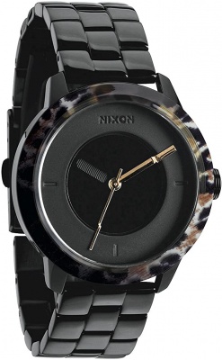NIXON Divvy - all black/leopard